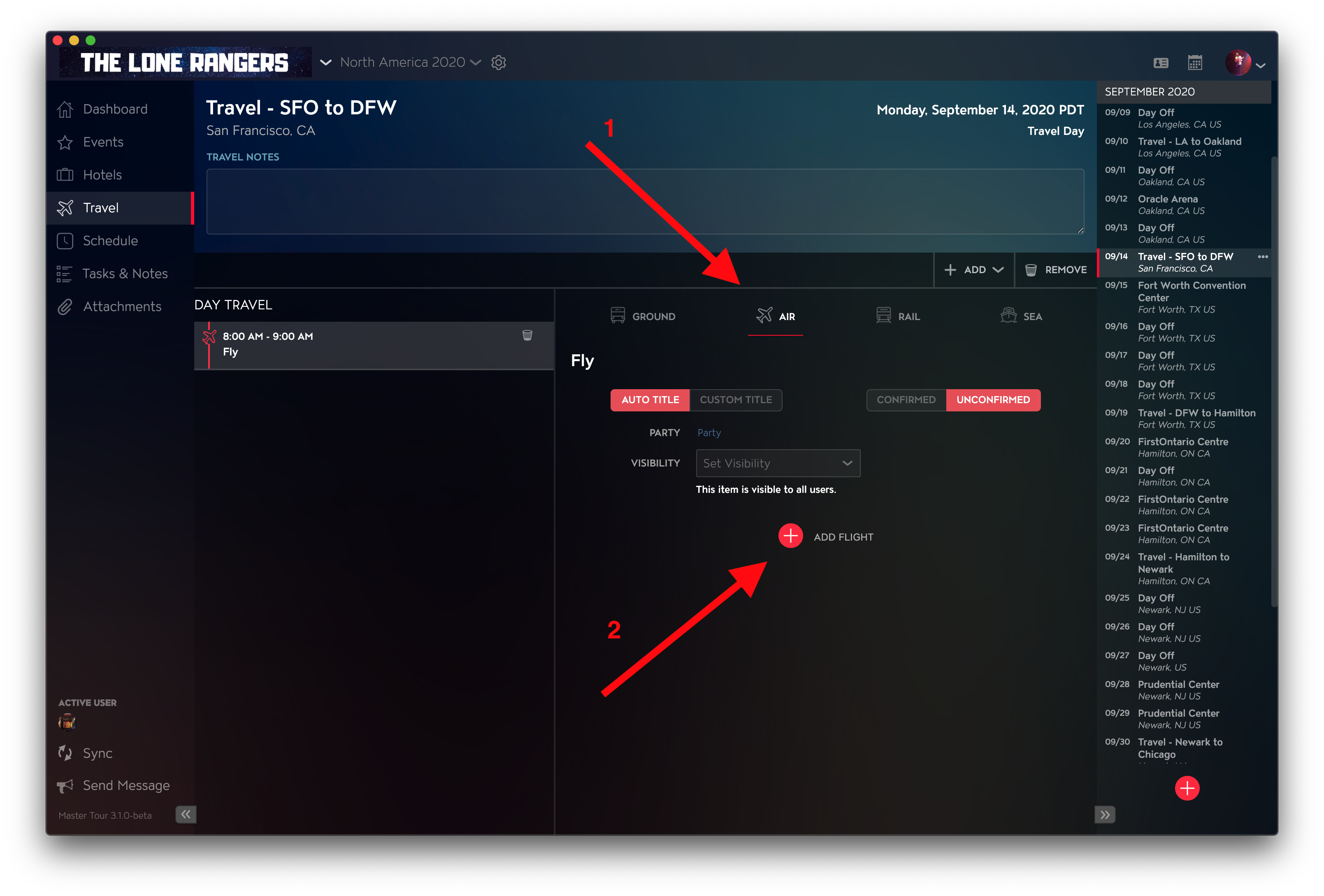 Stay Informed by Using Master Tour's FlightAware Integration to Track