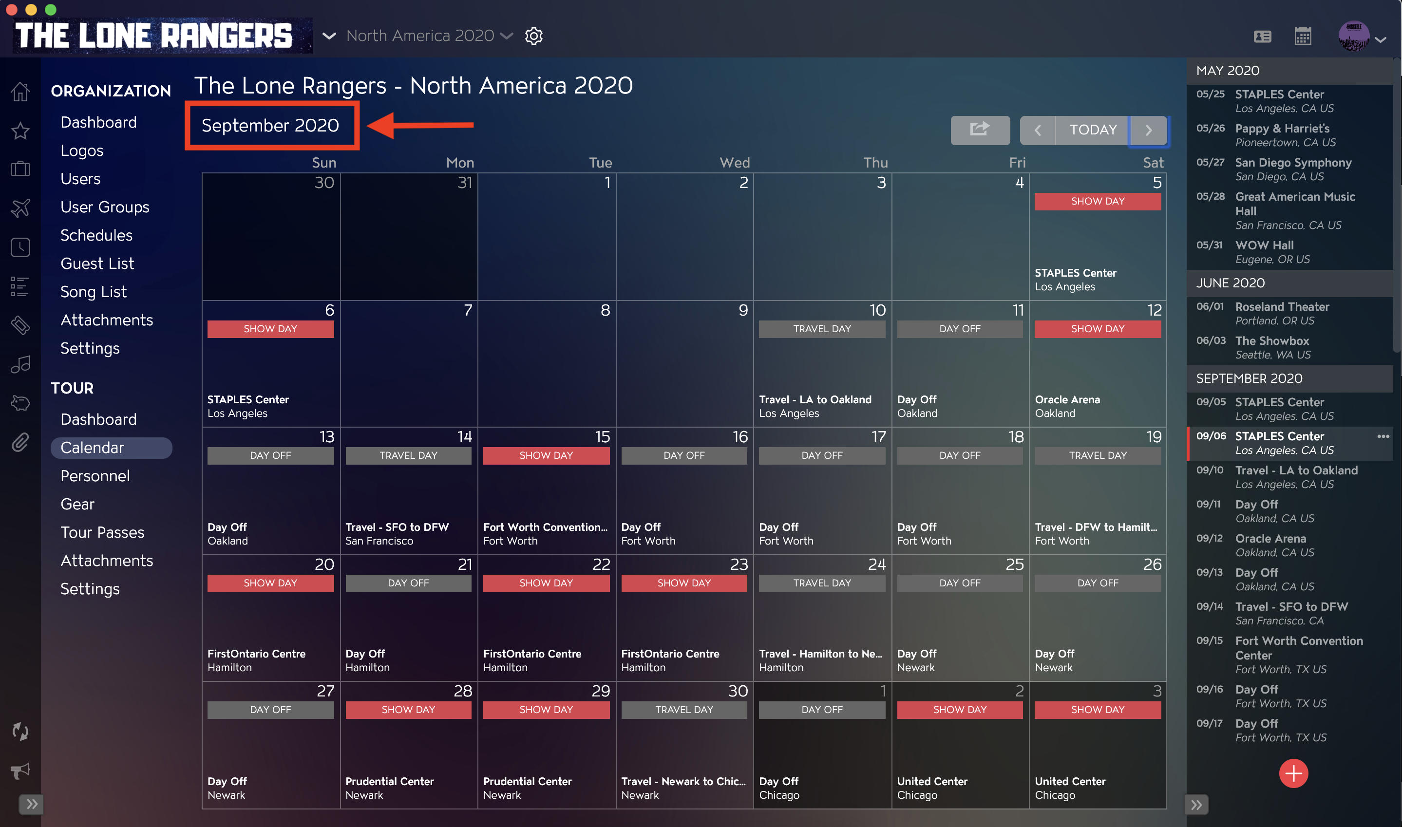 How To Use The Tour Calendar Support