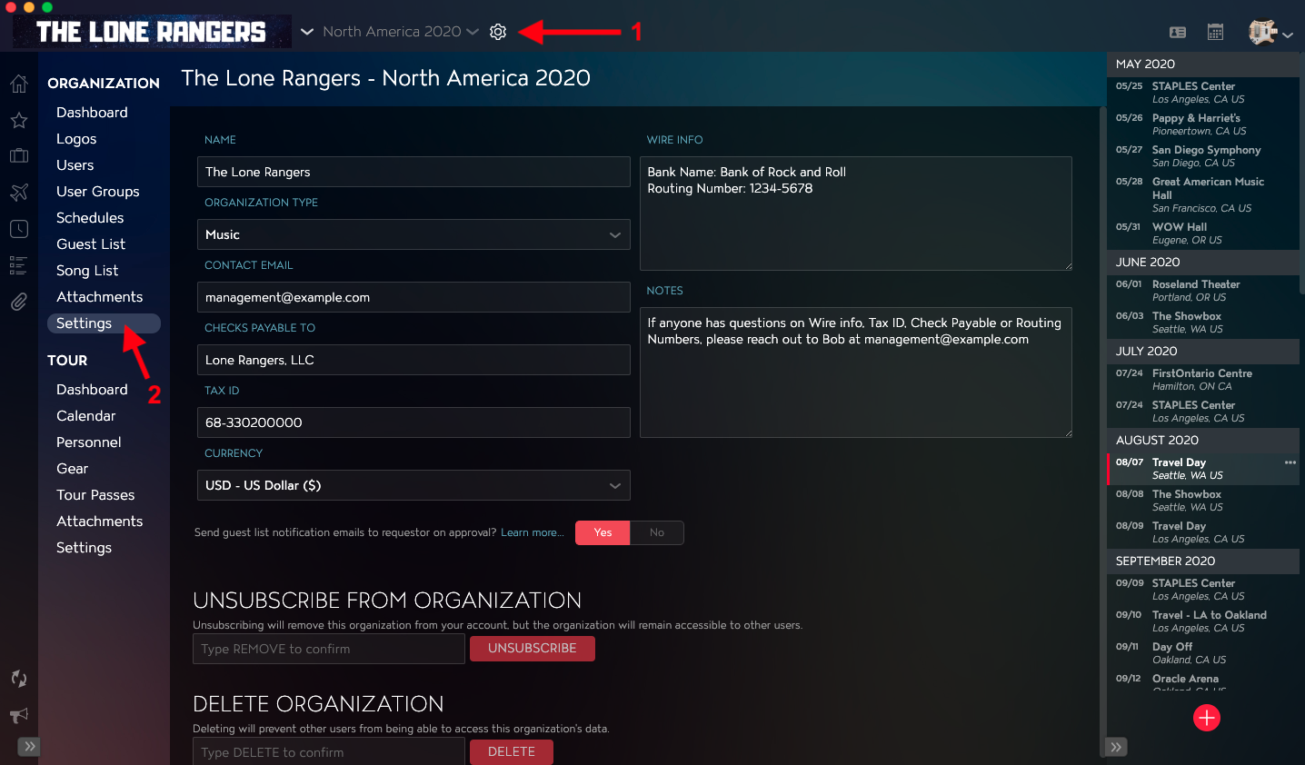 Remove Organization