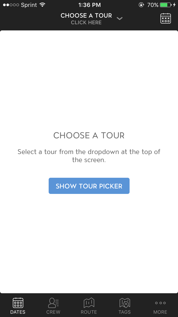 master tour app register